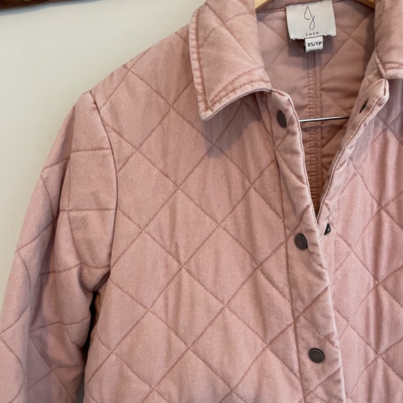 Joie | Quilted 100% Cotton Fall Barn Jacket Field Chore Coat Pastel Pink - Picture 2 of 11